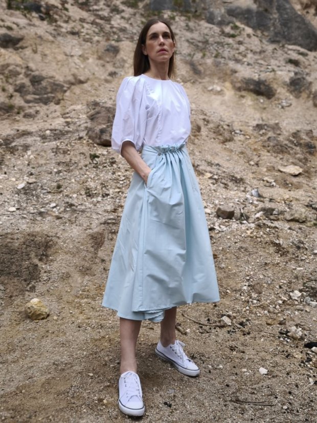 blouse_MINIMAL_short - size: S, color: white