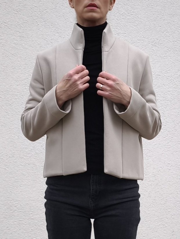 cardigan_TEN_jersey - size: S, color: light beige