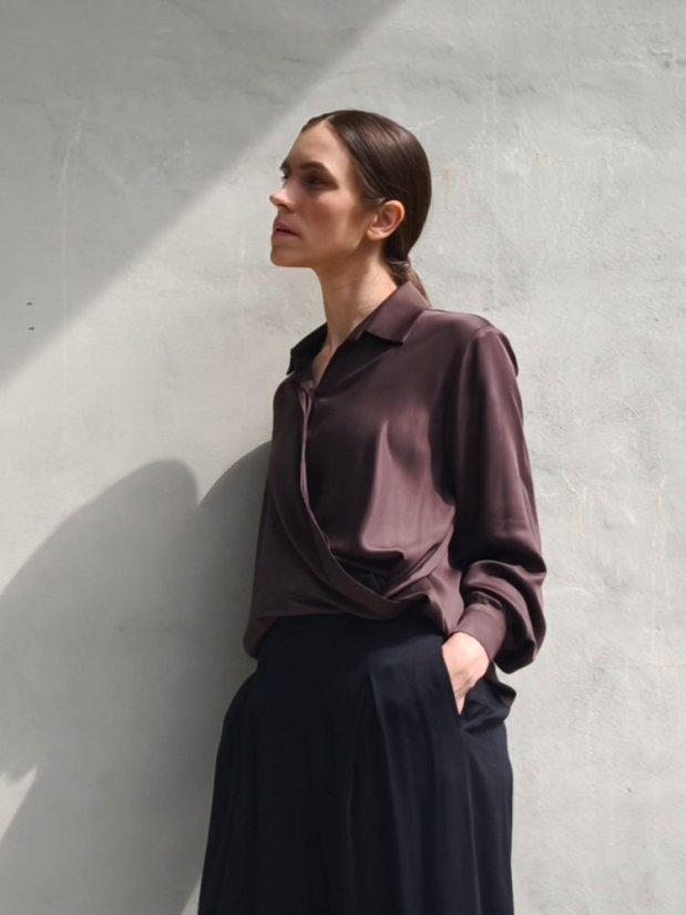blouse_THIRTEEN_ - size: S, color: brown