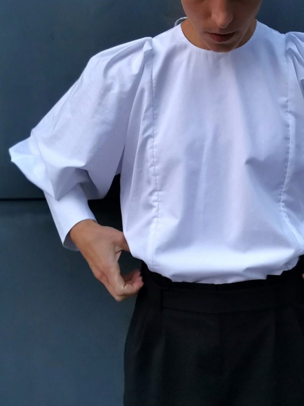 blúzka_MINIMAL_ - veľkosť: M, farba: biela