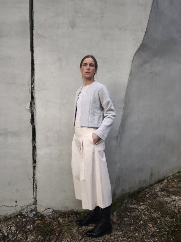 kardigán_MiNI_bavlnený_fleece na objednávku - veľkosť: S, farba: biela