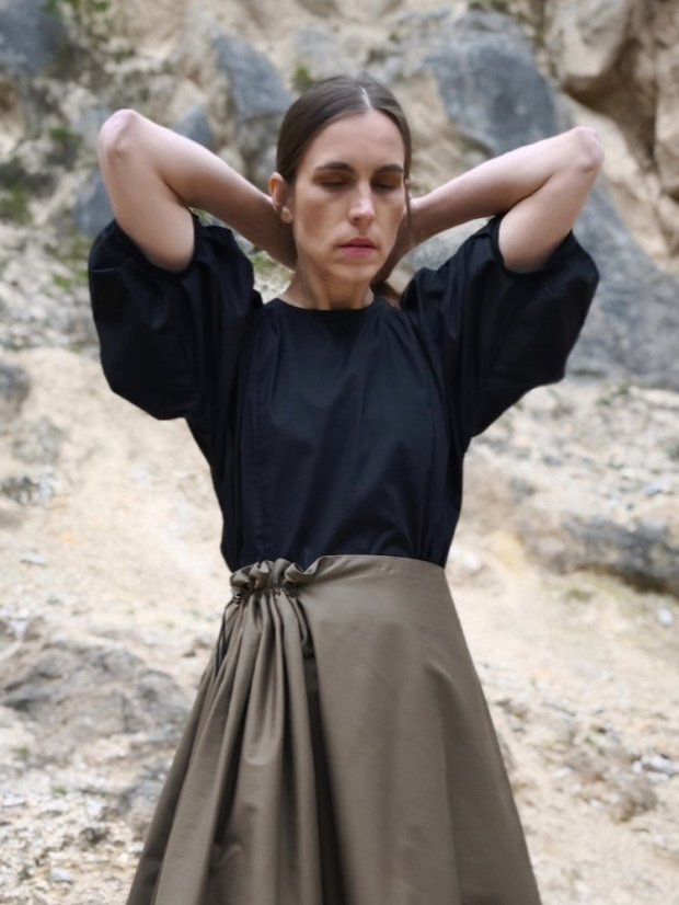blouse_MINIMAL_short - size: S, color: white