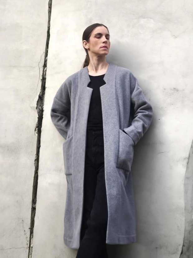 kardigán_MAXi_bavlnený_fleece - veľkosť: S, farba: biela