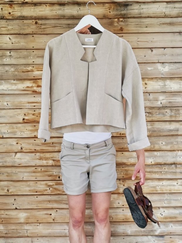 cardigan_MINI_linen - size: XS-S