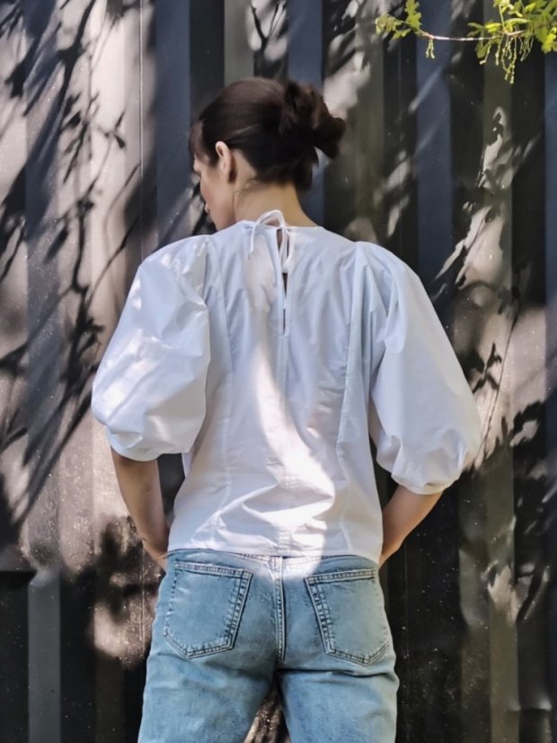 blouse_MINIMAL_short - size: S, color: white