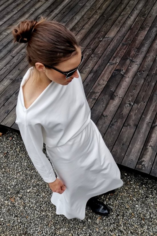 _NINETEEN_knit dress CREAMY WHITE - size: M, color: cream