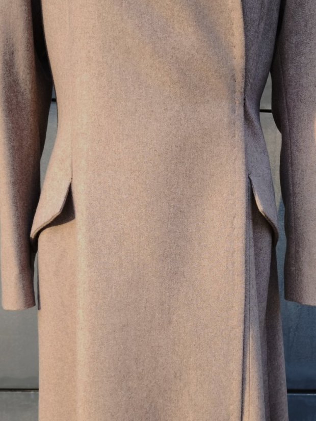 kabát _THREE_ - veľkosť: 42, farba: béžová