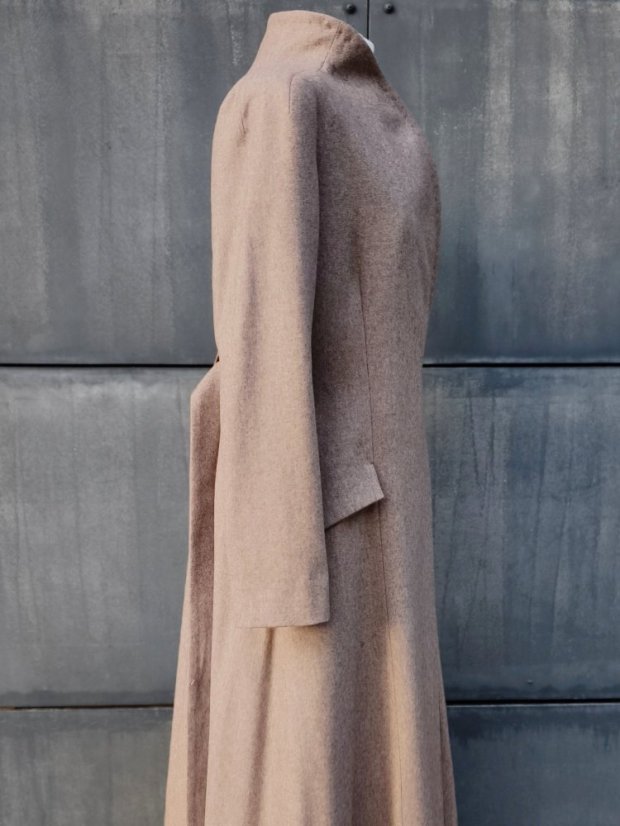 kabát _THREE_ - veľkosť: 42, farba: béžová