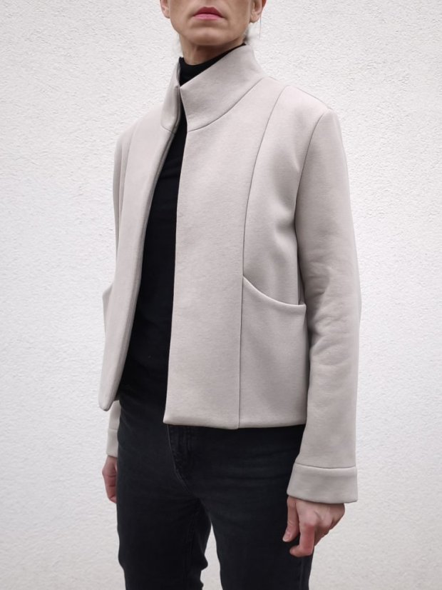 cardigan_TEN_jersey - size: S, color: light beige