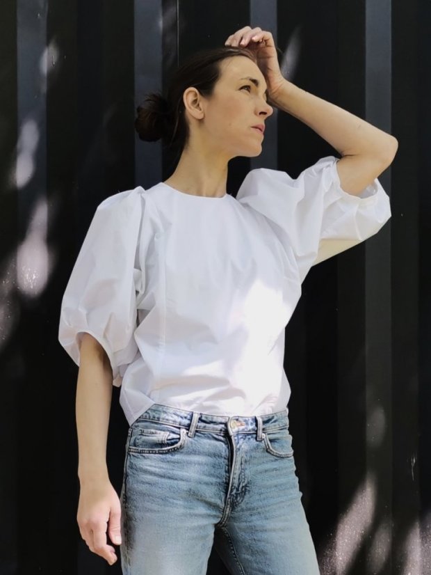 blouse_MINIMAL_short - size: S, color: white