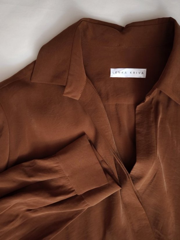 dress _ THIRTEEN _ - size: L, color: cognac