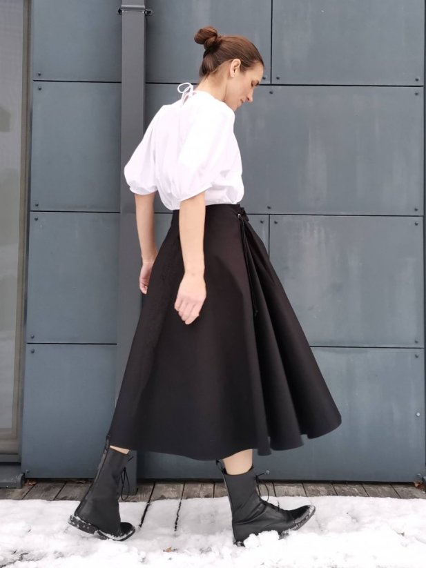 zimná sukňa _MINIMAL_ čierna - veľkosť: XL