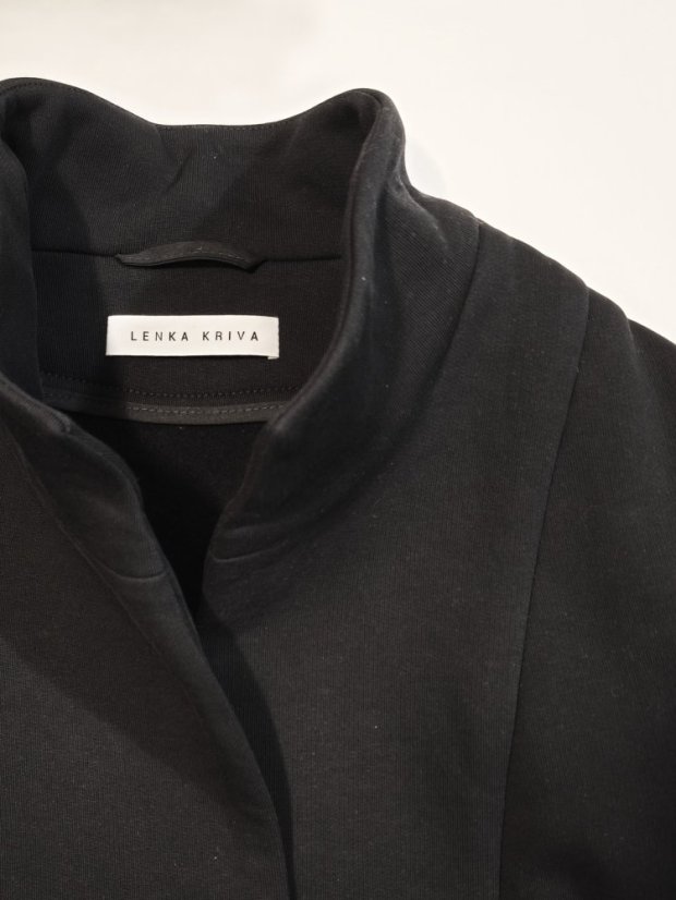 kardigán_TEN_jersey - veľkosť: L, farba: čierna